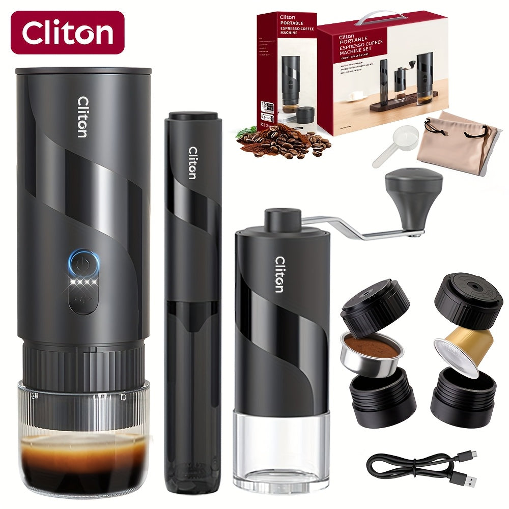 Portable Espresso Kit – Machine, Grinder & Milk Frother